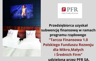 Przedsiębiorca uzyskał subwencję finansową w ramach programu rządowego TarczaFinansowa 1.0 Polskiego Funduszu Rozwoju dla Mikro,Małych i Średnich Firm udzieloną przez PFR sa. (1)